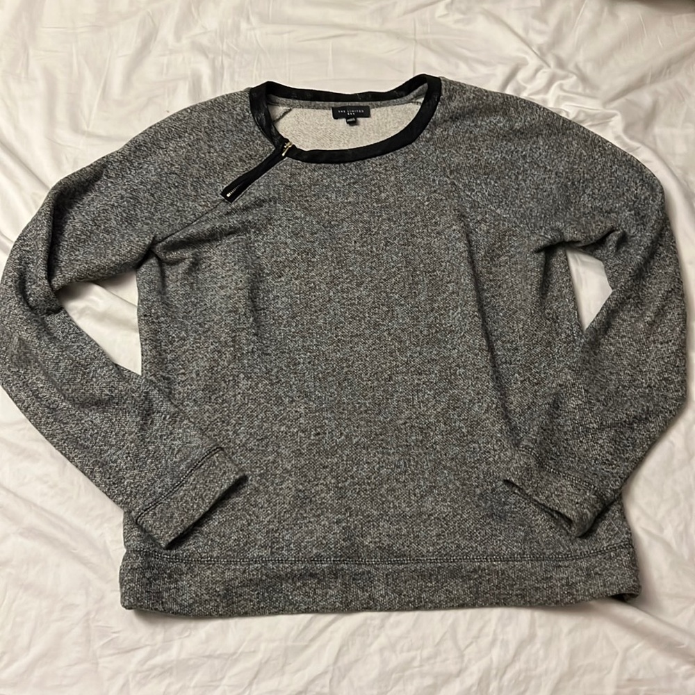 The Limited oversized black grey top